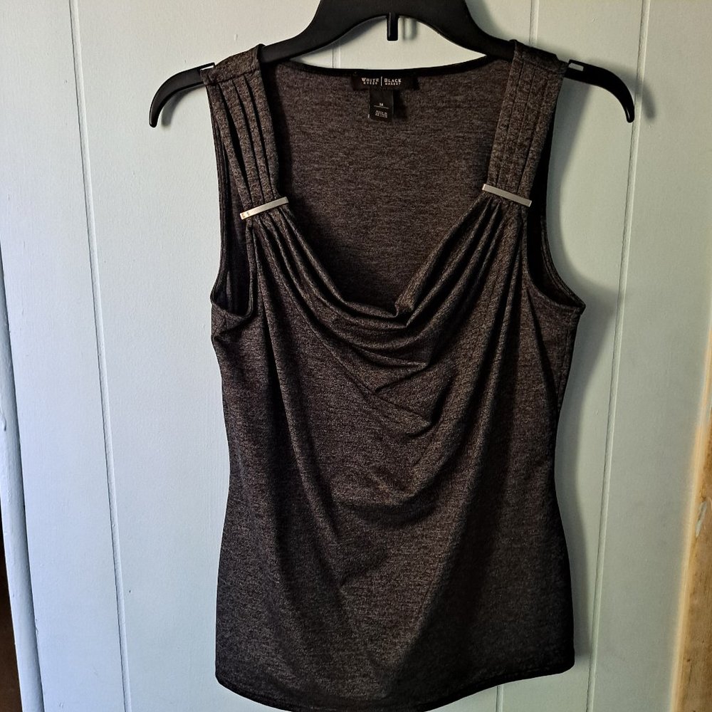 White House Black Market Sleeveless Cowl Neck Top
